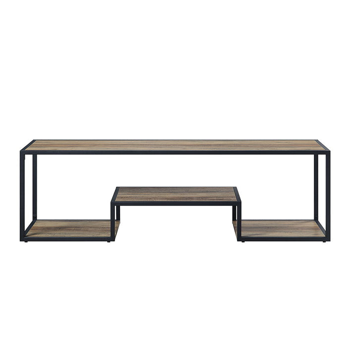 Idella - TV Stand - Rustic Oak & Black