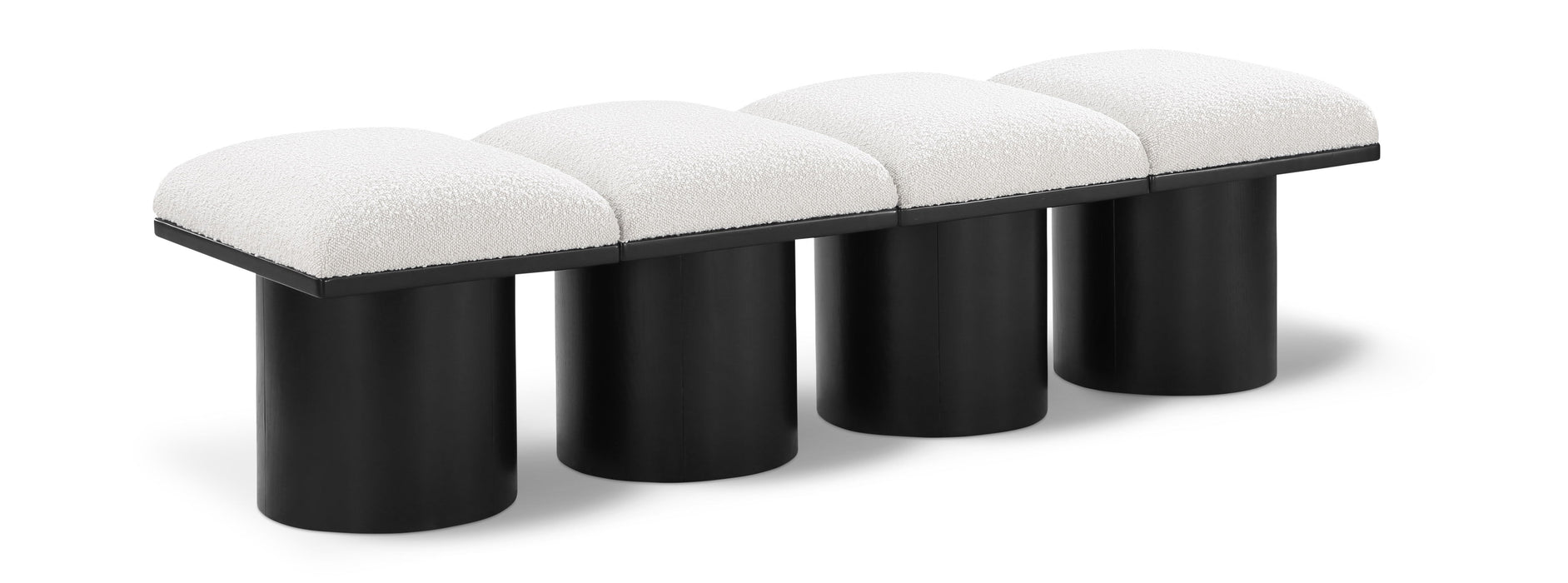 Pavilion - 4 Piece Modular Bench With Black Base