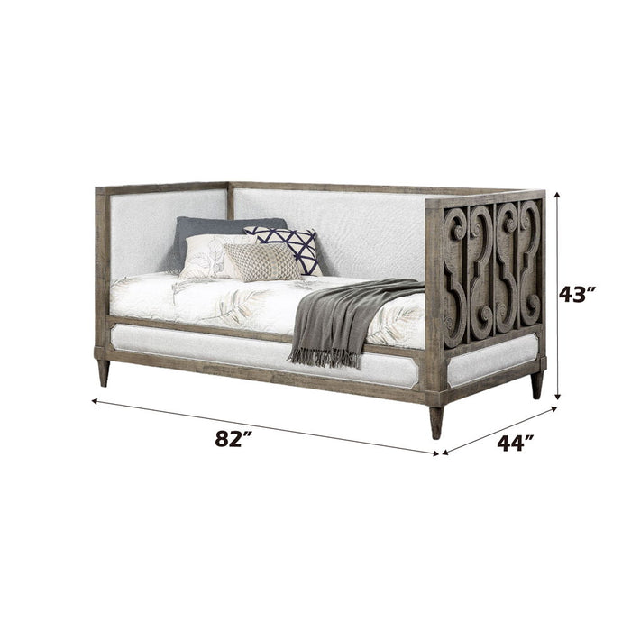 Artesia - Twin Daybed - Tan Fabric & Salvaged Natural