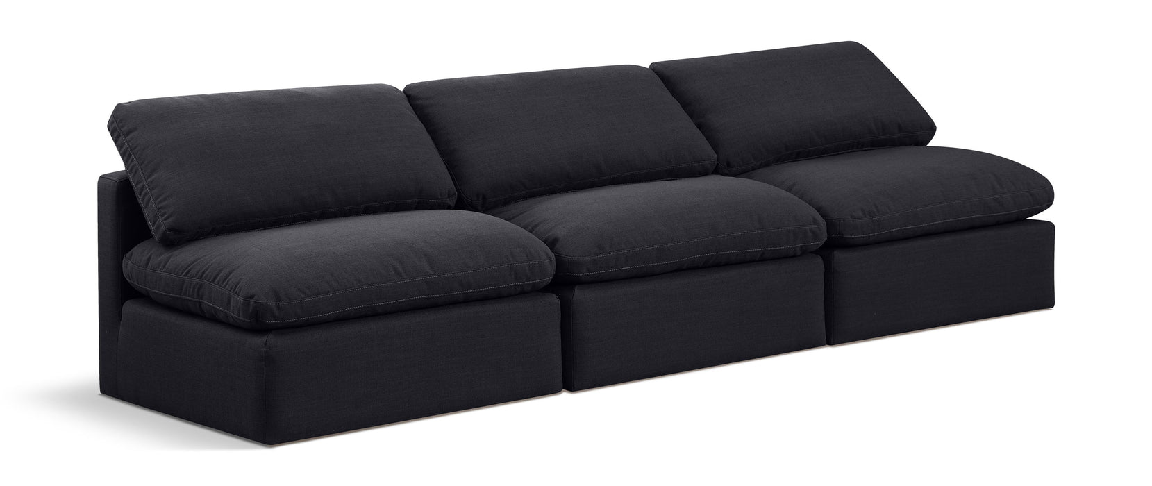 Indulge - Linen 3 Seat Modular Armless Sofa