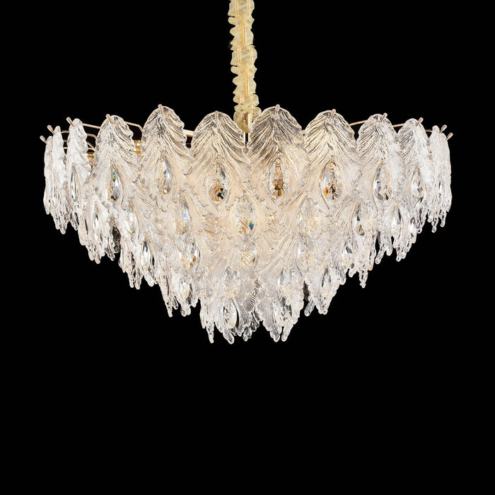 Michael Amini Lighting - Orlisse 18-Light Acrylic Chandelier - Gold