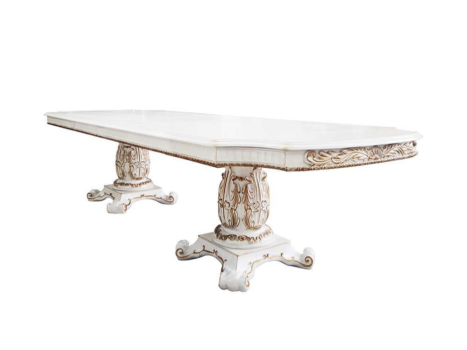 Vendome - 30" Dining Table With Pedestal Base - Antique Pearl