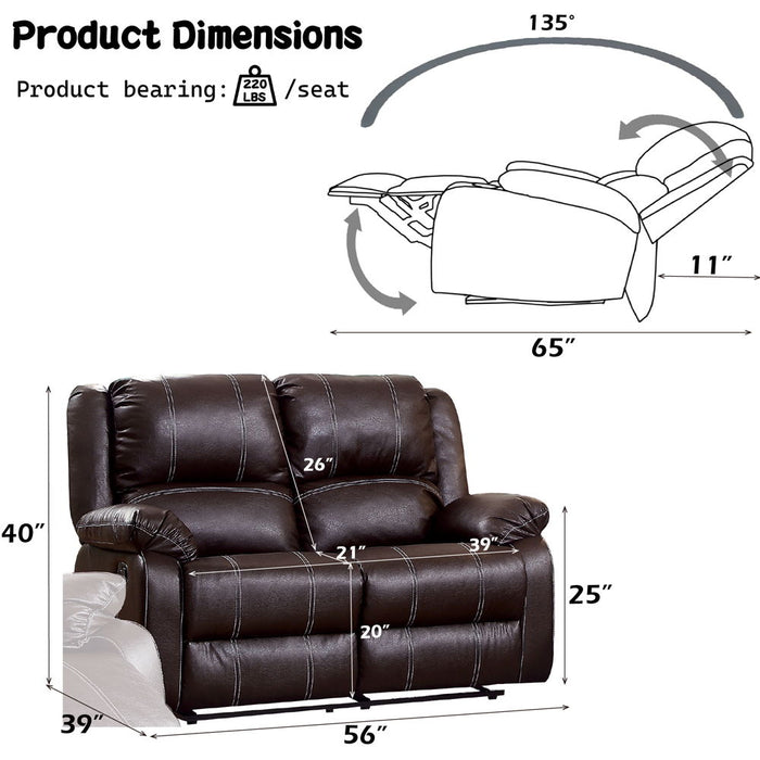 Zuriel - Motion Loveseat