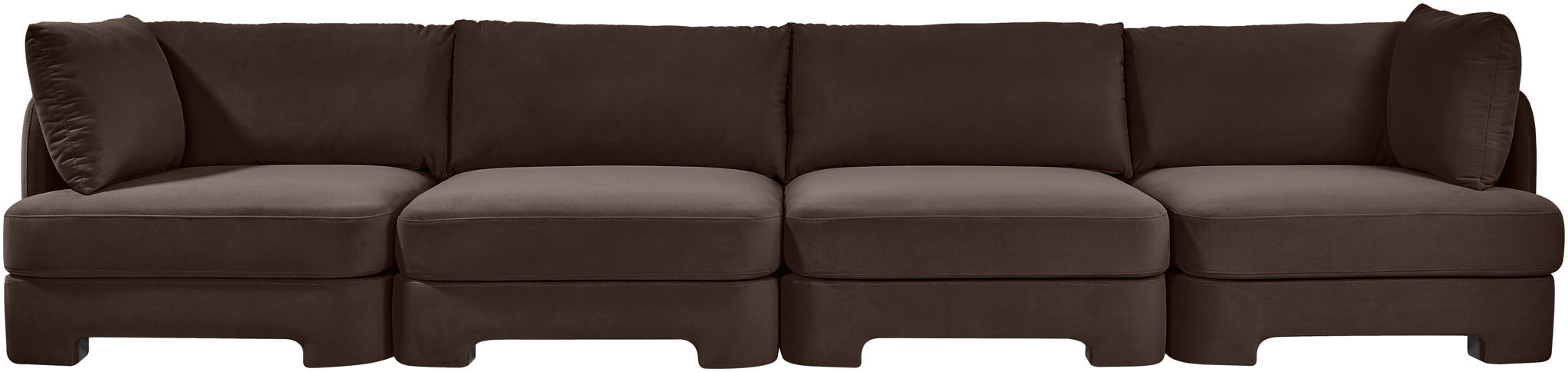Hammond - Velvet Performance Fabric Upholstered 4 Piece Sofa