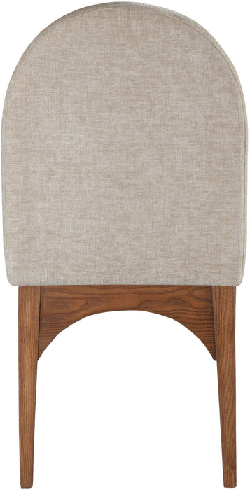 Waldorf - Chenille Dining Side Chair With Brown Legs