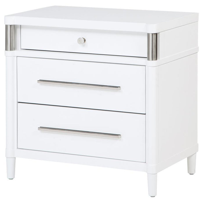 Gracemont - 3-Drawer Bedroom Nightstand Bedside Table - White
