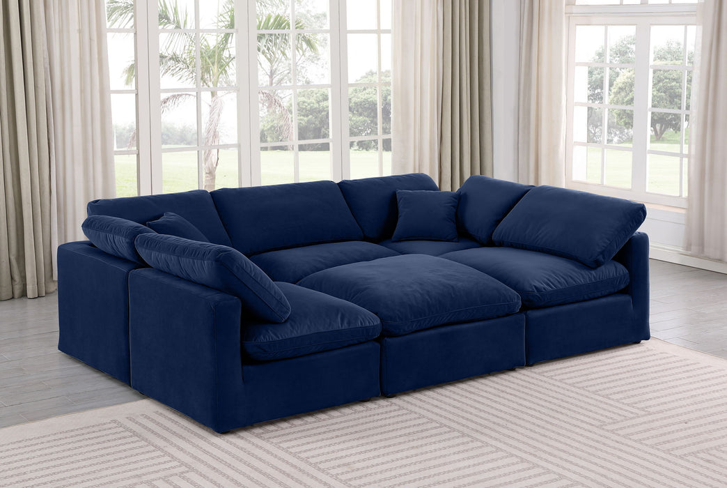 Indulge - Velvet 6 Piece Modular Sectional