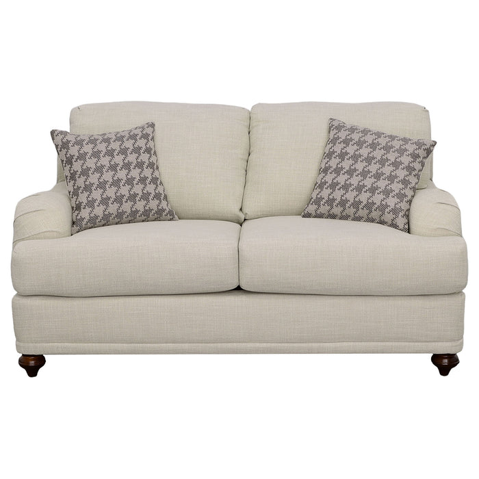 Glenn - Upholstered English Arm Loveseat - Light Gray