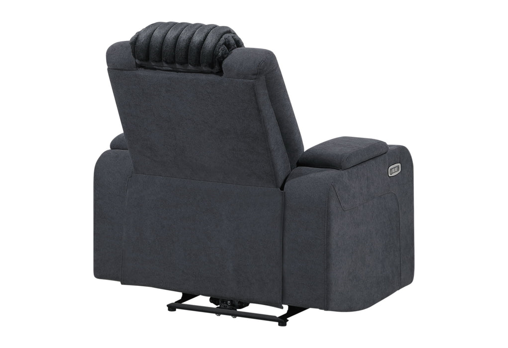 U8000 - Power Recliner With Power Headrest & LED Light - Black