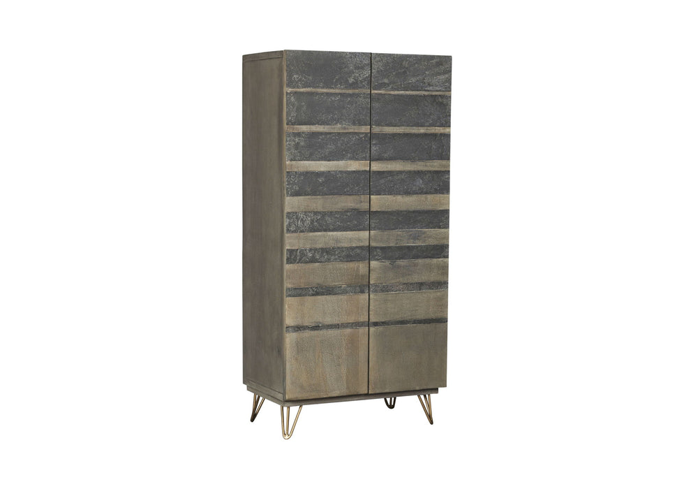 Beretta - Cabinet - Gray Stone & Ash Oak