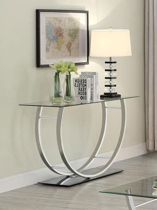 Danville - Rectangular U-Shaped Glass Top Table