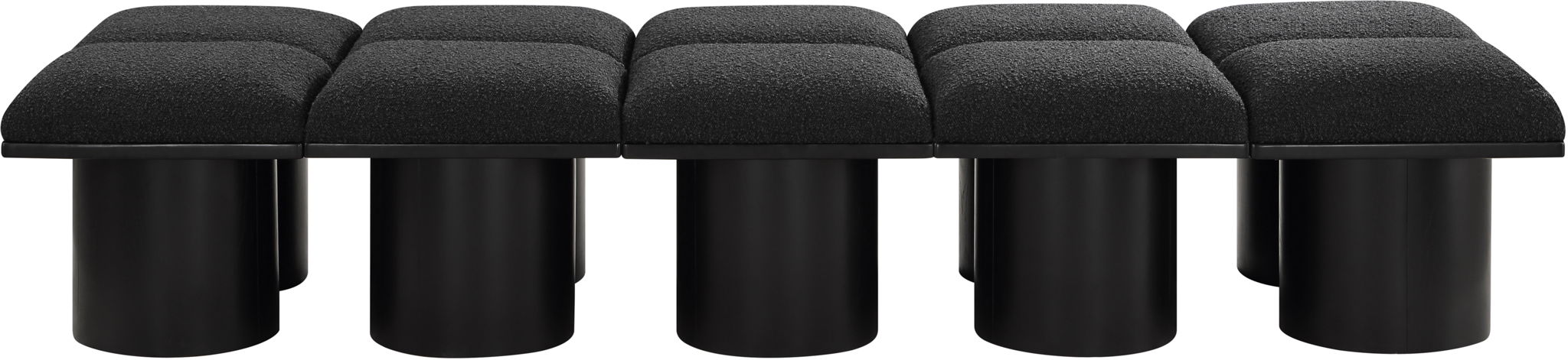 Pavilion - 10 Piece Modular Bench With Black Base
