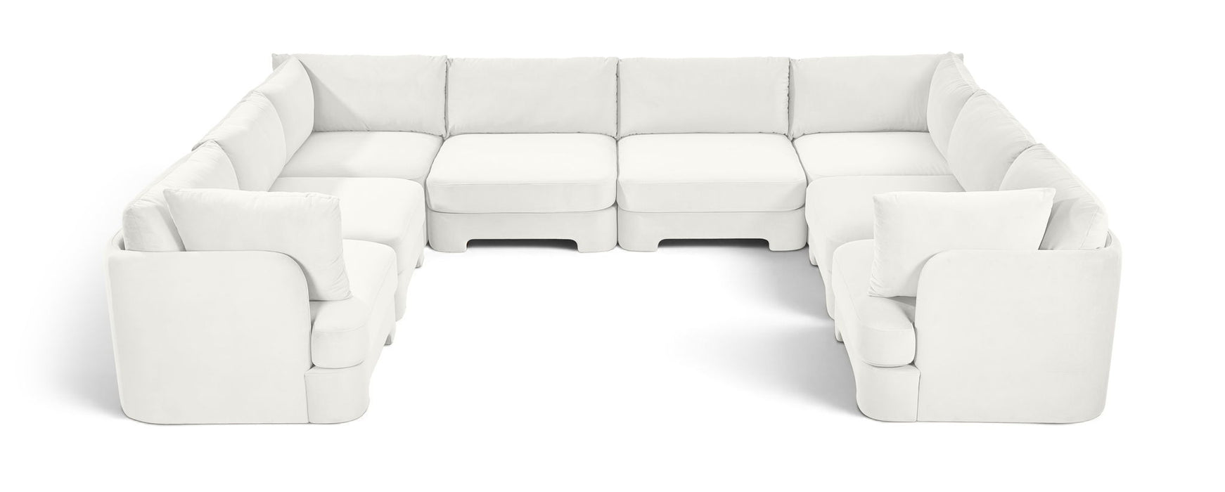Hammond - Velvet Performance Fabric Upholstered 8 Piece U-Shaped Sectional