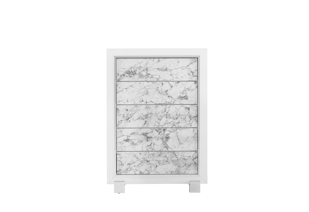 Santorini - 5 Piece King Bedroom Set - White