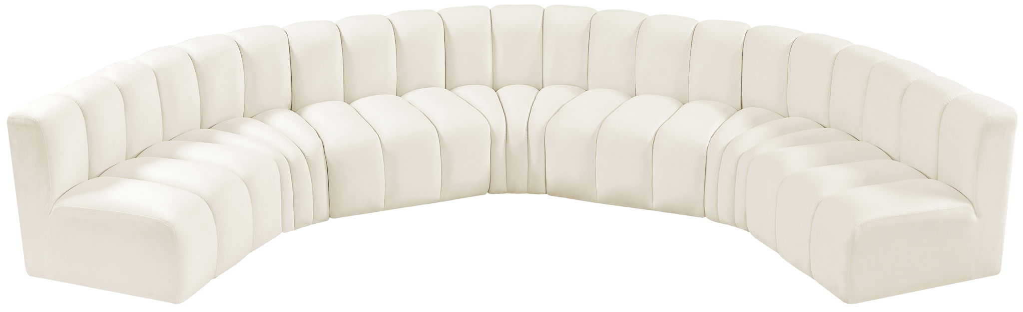 Arc - Velvet 7 Piece U-Shaped Modular Sofa