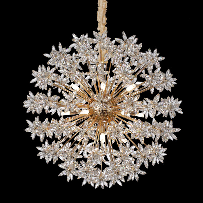 Michael Amini Lighting - Bouquet 18-Light Round Crystal Chandelier - Gold
