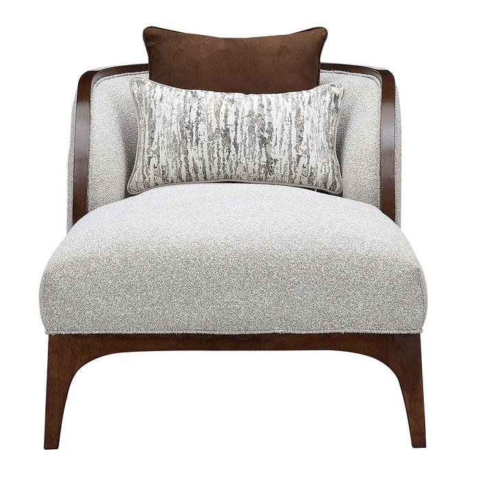 Houston - Chaise - Pebble / Walnut