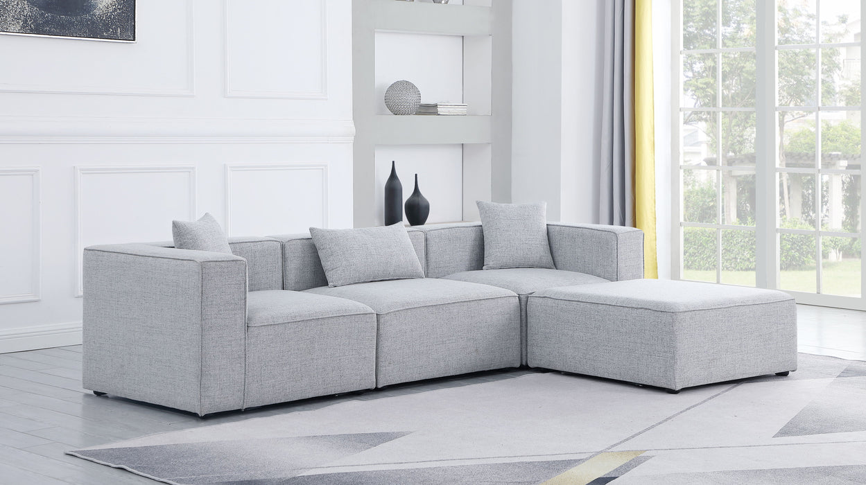 Cube - Linen 4 Piece Modular Sectional With Chaise
