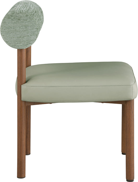 Paramo - Chenille Fabric and Vegan Leather Upholstered Dining Chair
