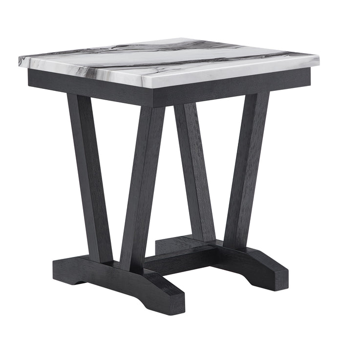 T1319 - End Table - Black / White