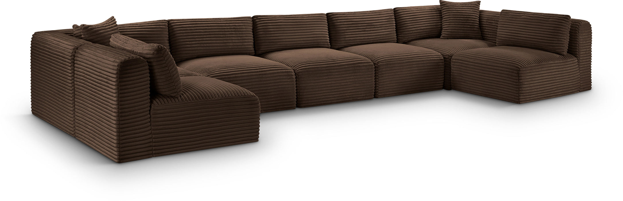 Shaggy - 7 Piece Modular U-Shaped Armless Sectional