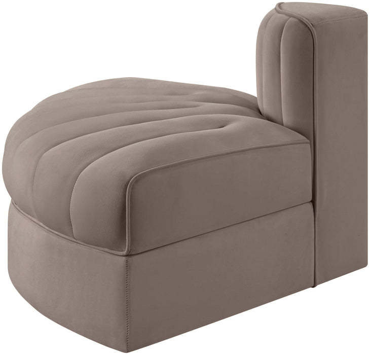 Rummi - Velvet Performance Fabric Upholstered Modular Chair