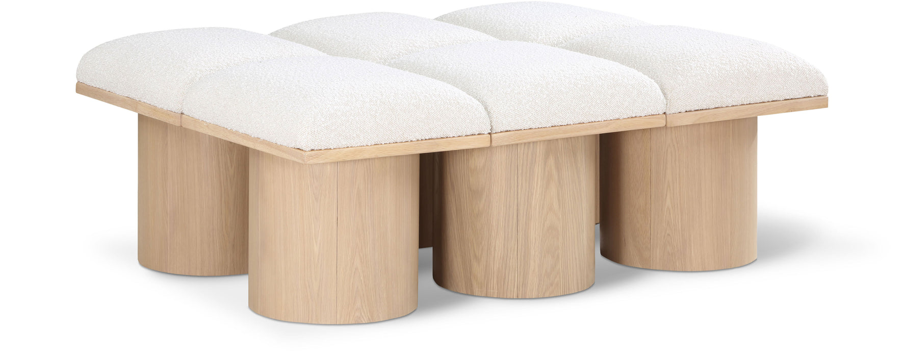 Pavilion - 6 Piece Modular Bench With Natural Base