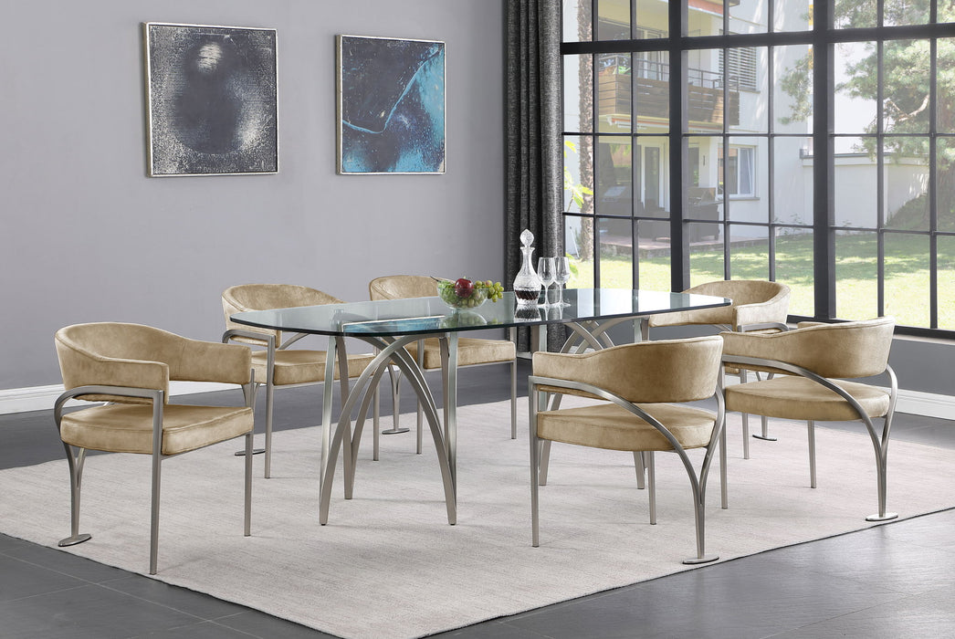 Madelyn - Dining Chair (Set of 2) - Brushed Chrome