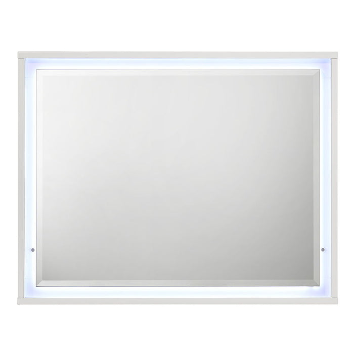 Esther - Mirror With LED - White / Silver