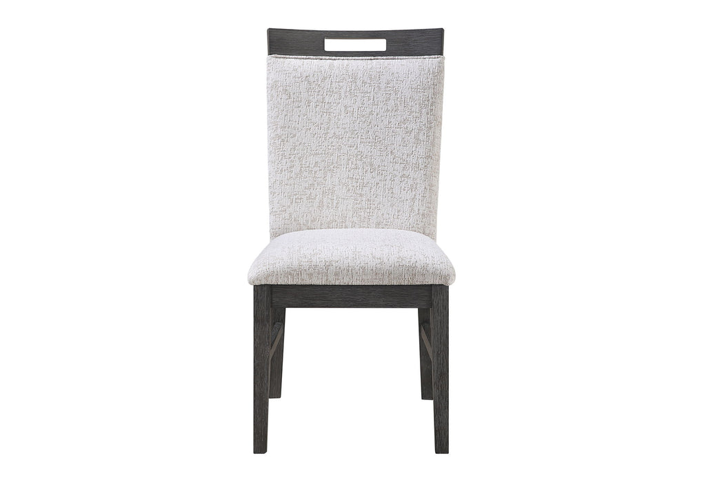 D4238 - 9 Piece Dining Room Set (Dining Table And 8 Dining Chairs) - Clear / Dark Brown / Light Gray