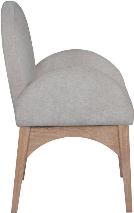 Waldorf - Chenille Dining Arm Chair With Natural Legs