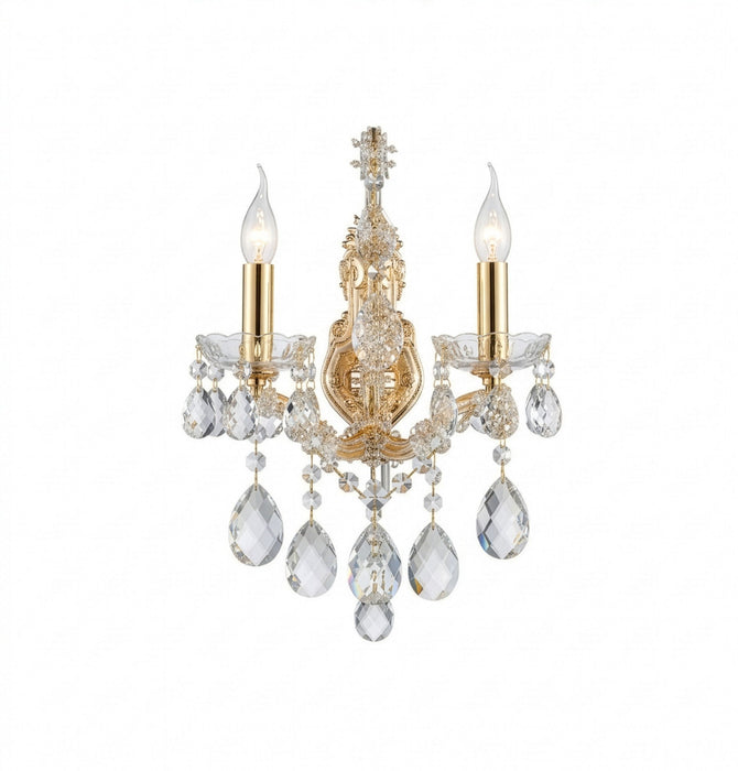 Michael Amini Lighting - La Scala Traditional Crystal Wall Sconce - Gold