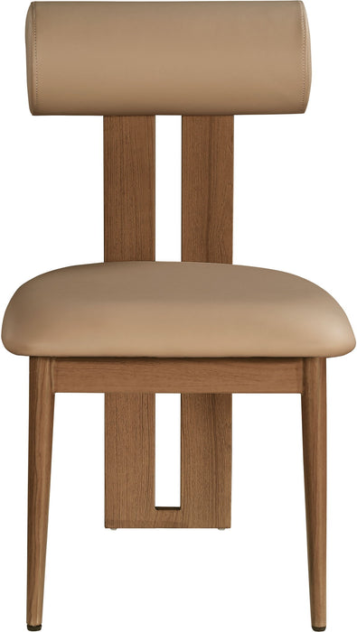 Dario - Faux Leather Dining Chair With Brown Frame (Set of 2)