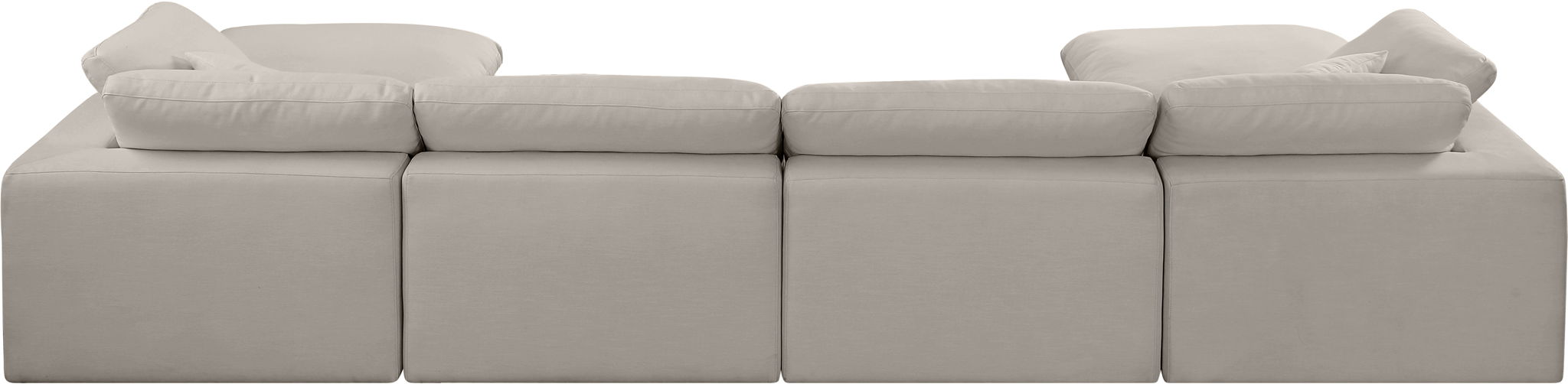 Comfy - 6 Piece Linen Modular Double Chaise Sectional