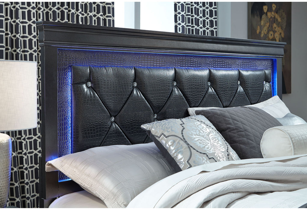 Pompei - Queen Bed With LED - Gray