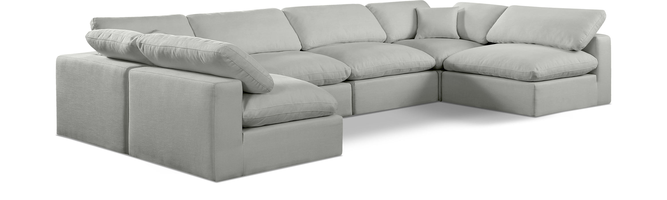 Comfy - 6 Piece Linen Modular Armless Sectional