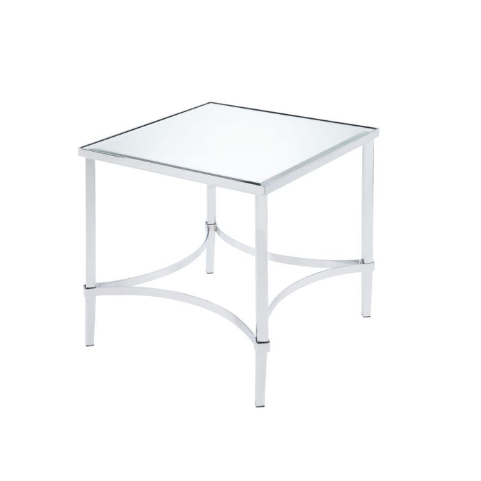 Petunia - End Table - Mirrored & Chrome
