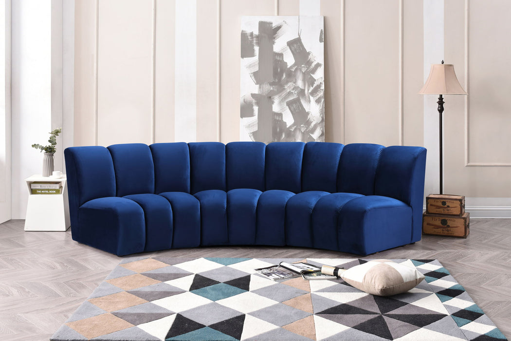 Infinity - 3 Piece Velvet Modular Sectional