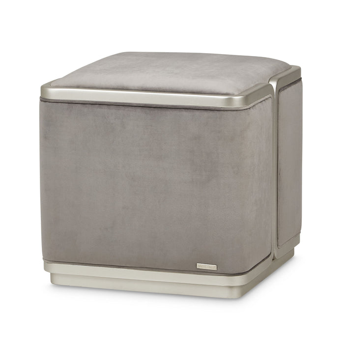 Linea - Ottoman - Gray Pearl / SilverMist