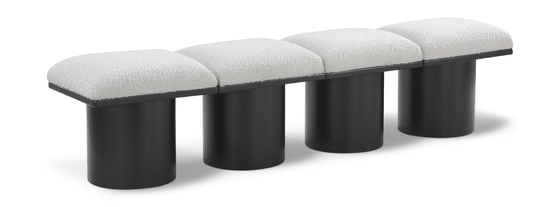 Pavilion - 4 Piece Modular Bench With Black Base