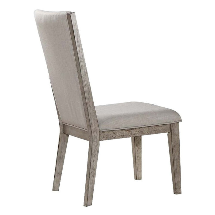 Rocky - Side Chair Set of 2) - Fabric & Gray Oak
