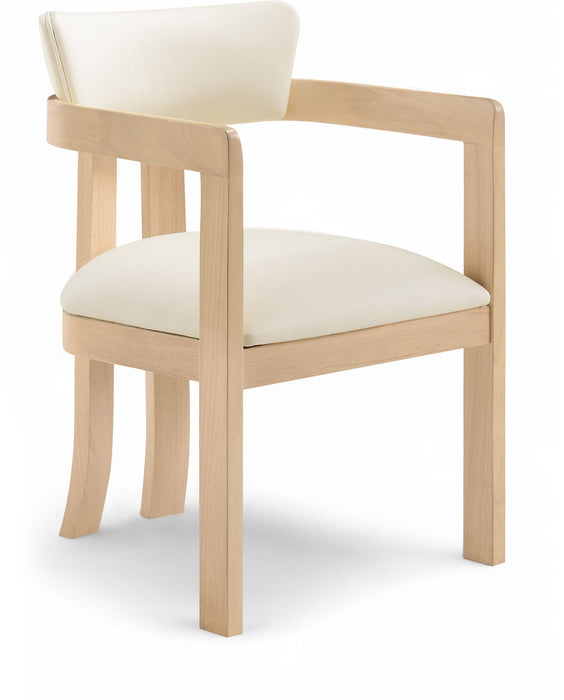 Lavrin - Vegan Leather Dining Arm Chair (Set of 2) - Natural Base