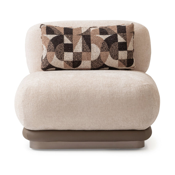Bristol Point - Armless Chair - Fawn / Saddle Brown