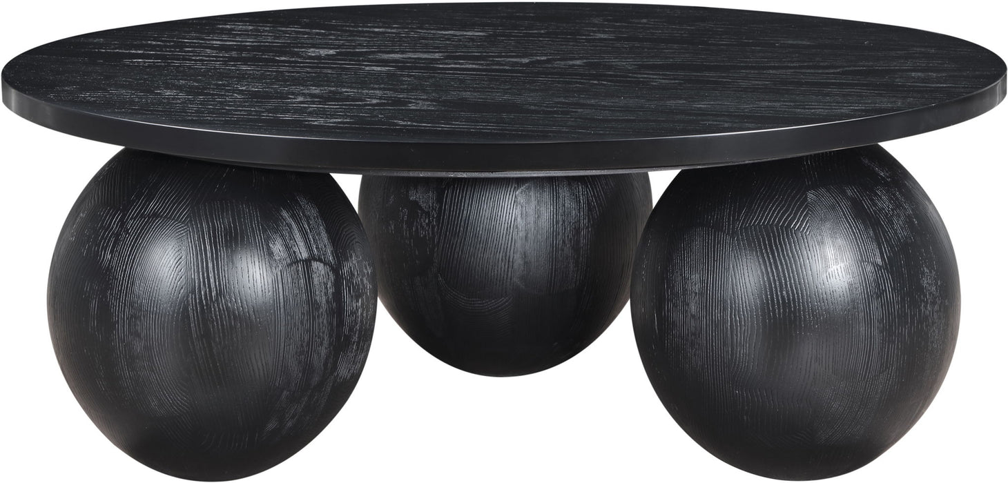 Fitch - Wood Oak Veneer Coffee Table - 3 Legs