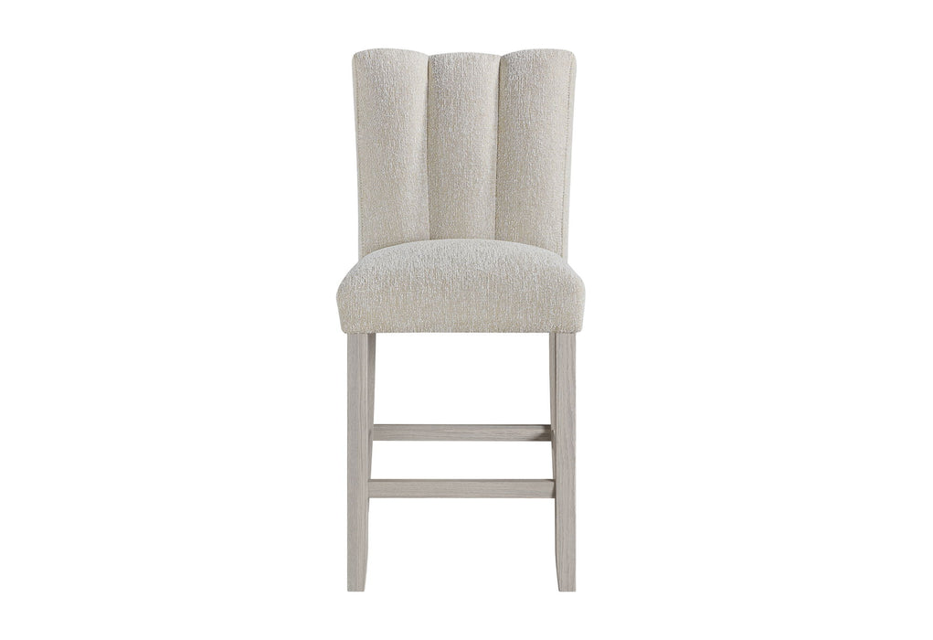 D2507 - 7 Piece Dining Room Set (Bar Table With Hidden Storage In The Base With 6 Bar Stools) - White