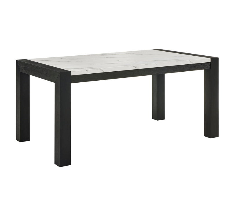 Jules - Faux Marble Dining Table - Charcoal / White