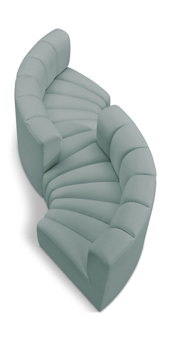 Arc - Faux Leather 4 Piece Curved Modular Sofa