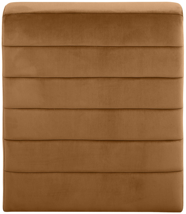 Ivy - Velvet Accent Chair - Saddle