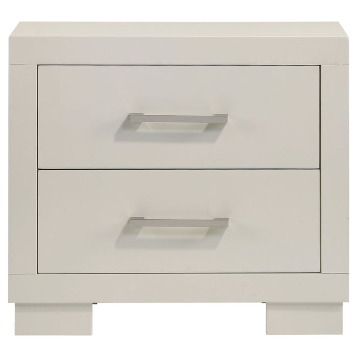 Jessica 4-piece Eastern King LED Bedroom Set Snow White