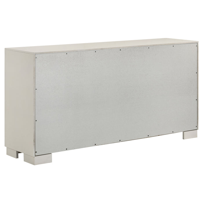 Jessica 4-piece Eastern King LED Bedroom Set Snow White